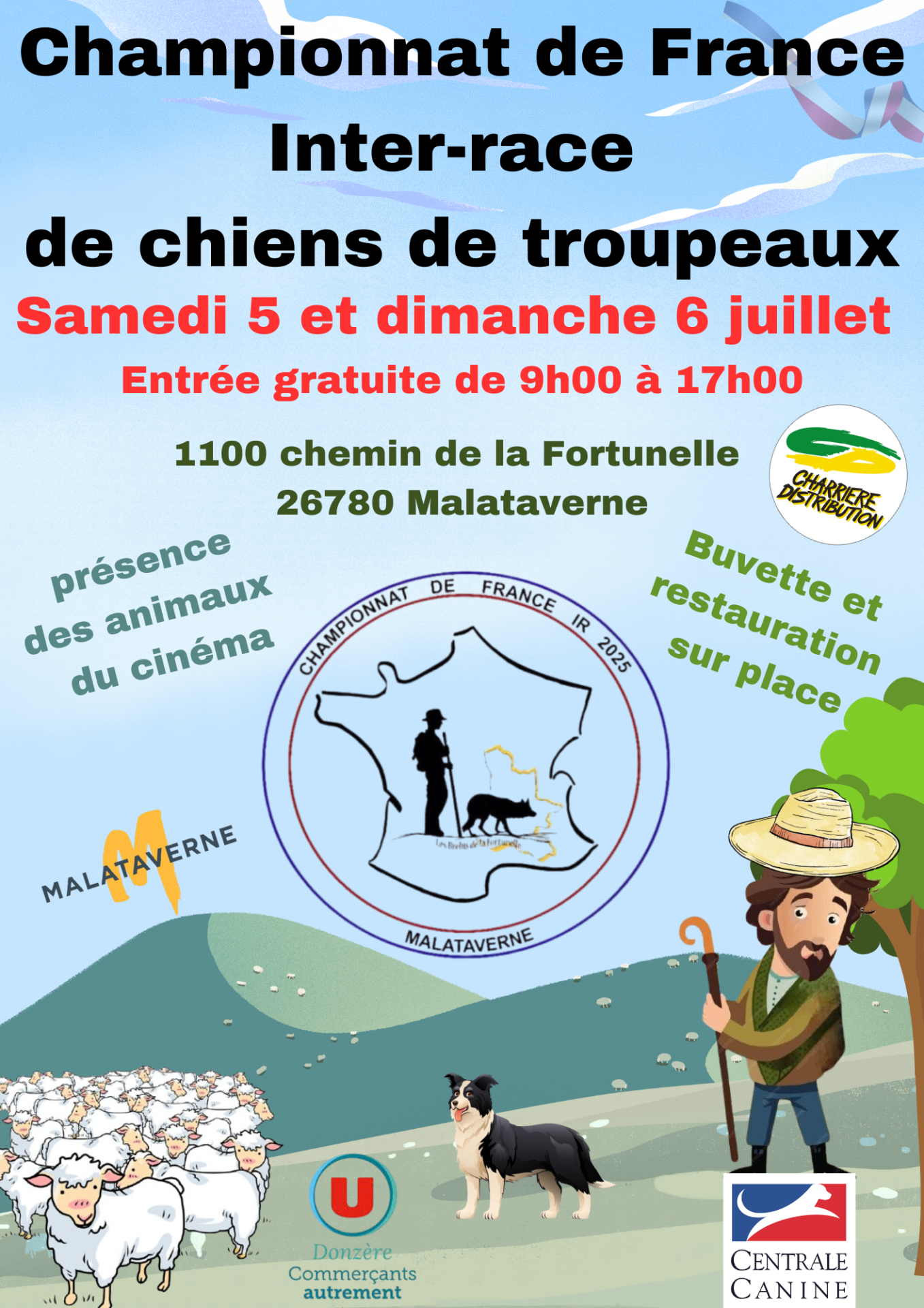 Affiche championnat avec logos sponsors